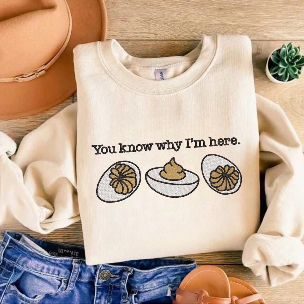 Embroidered Funny Holidays Sweatshirt